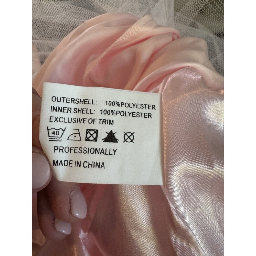 NEW Madison James Blush Pink Dress Sz 8 Floral Embroidered Floral Prom Wedding - Picture 14 of 16